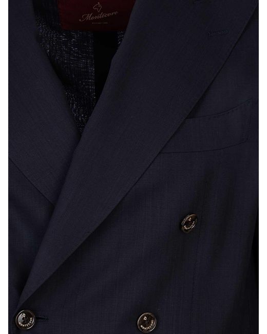 Montecore Blue Double-Breasted Jacket for men