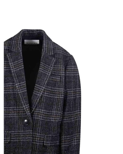 Isabel Marant Black Single -Breasted Paint Blazer