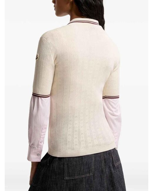 Moncler Natural Knitted Polo