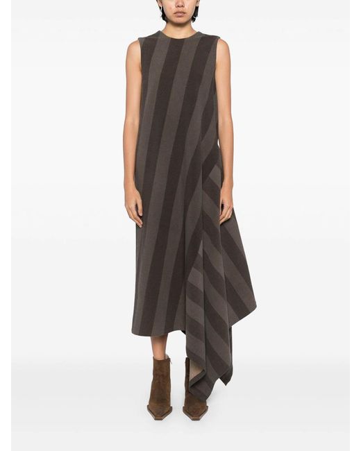 Uma Wang Gray Ardal Long Dress