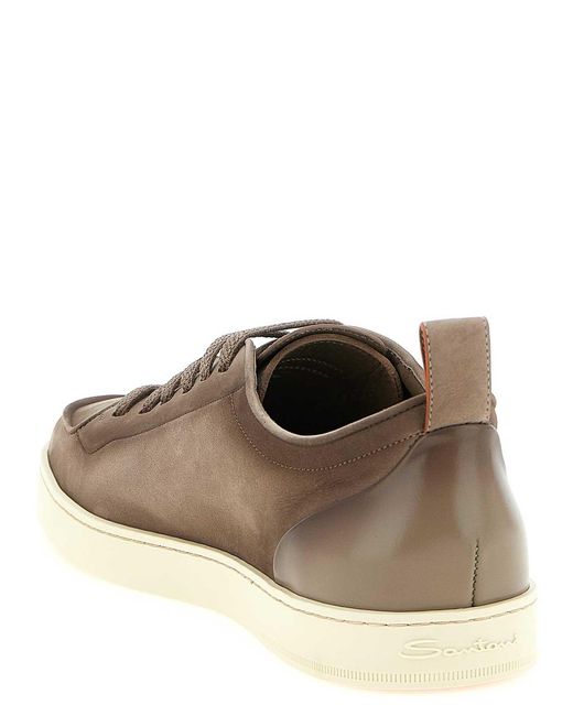 Santoni Brown Montecarlo Sneakers for men