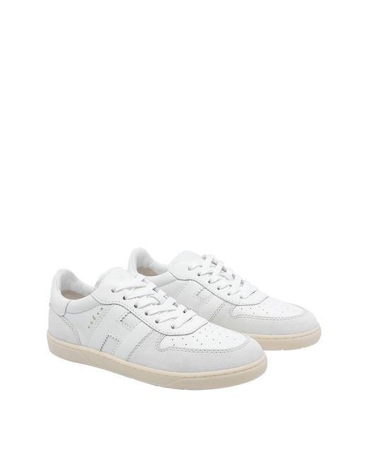 Hogan White Cool Basket Sneakers