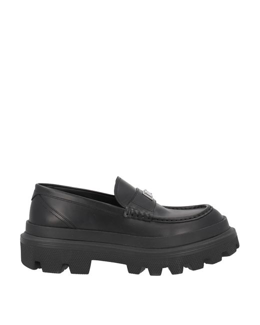 Dolce & Gabbana Black Loafers In Leather for men