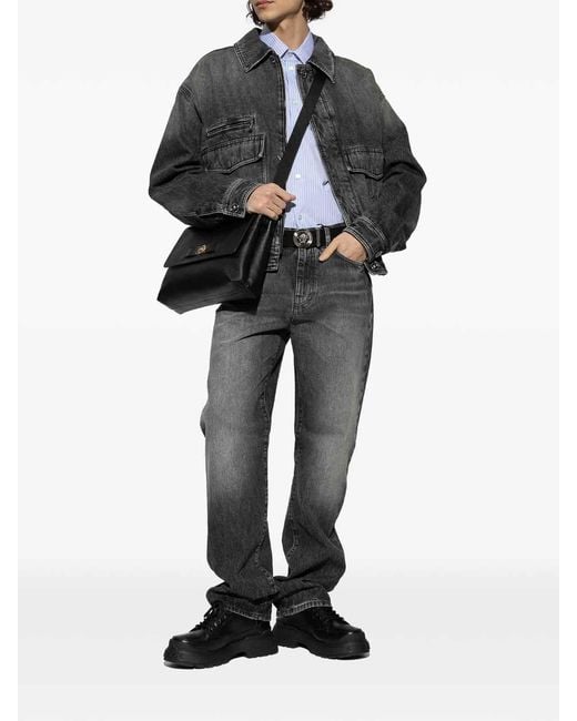 Versace Gray Blouson Denim for men
