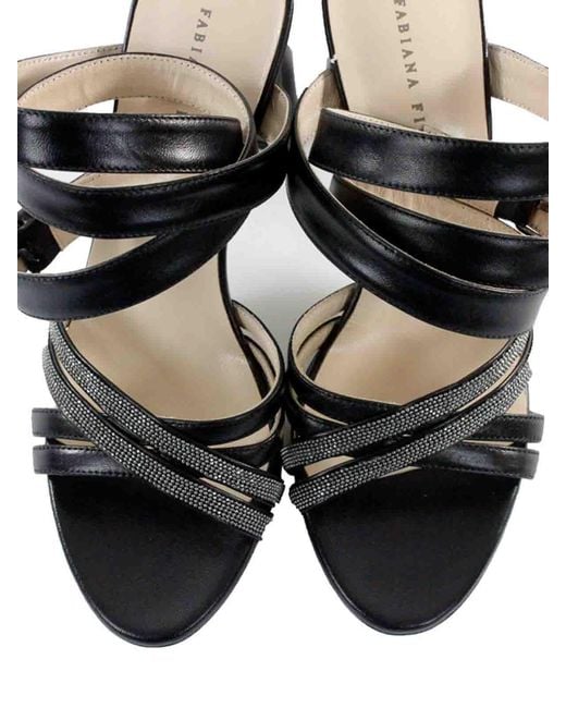 Fabiana Filippi Black Sandals