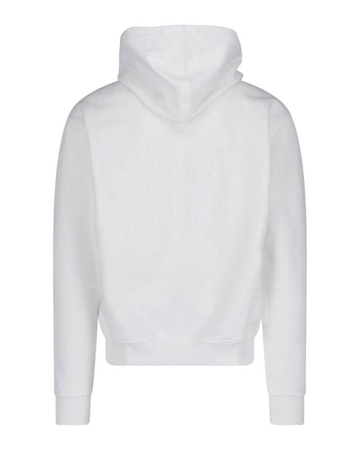 AMI White Ami De Cur Hooded Sweatshirt for men
