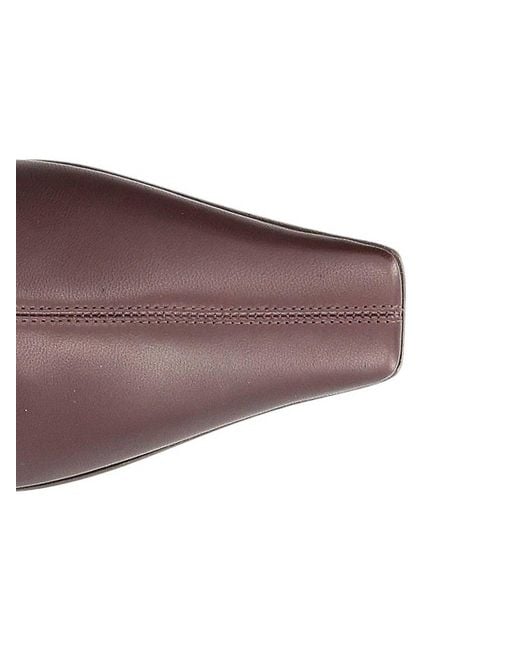 Khaite Brown Arizona Leather Ankle Boots