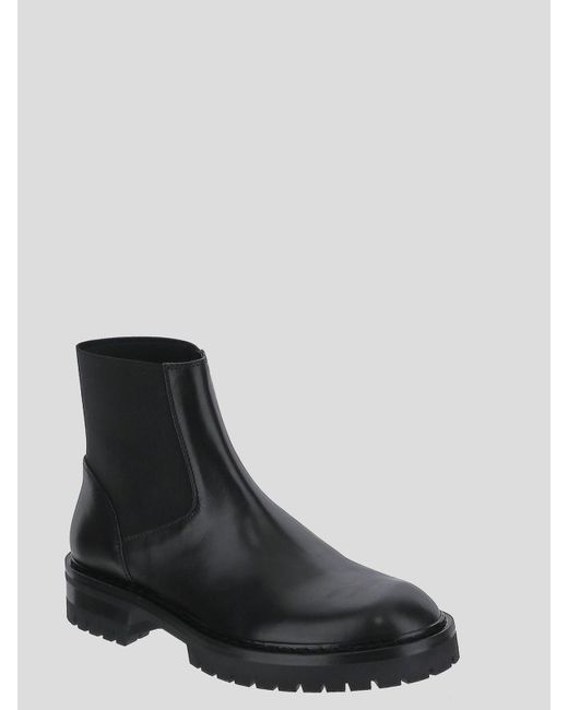Ann Demeulemeester Black Santiago Boots In With Elastic Band for men