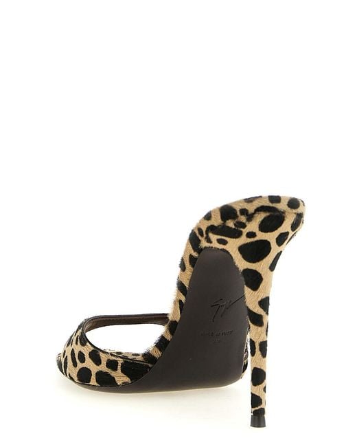 Giuseppe Zanotti Metallic Intriigo Savage' Mules