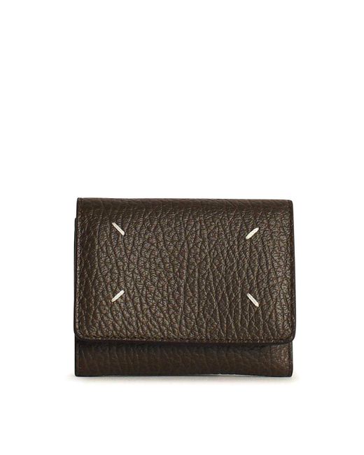 Maison Margiela Brown Embossed Leather Wallet