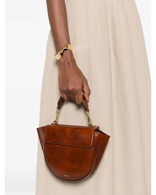 Wandler Brown Mini Sac Hortensia En Cuir