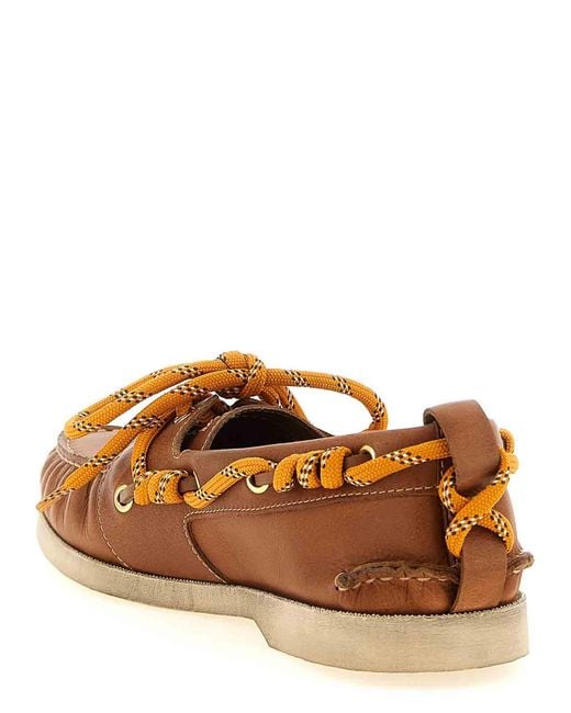 Golden Goose Deluxe Brand Brown Leather Boat Shoe for men