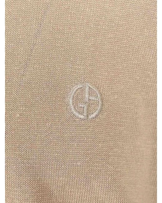 Giorgio Armani Natural Long-Sleeved Polo Shirt for men