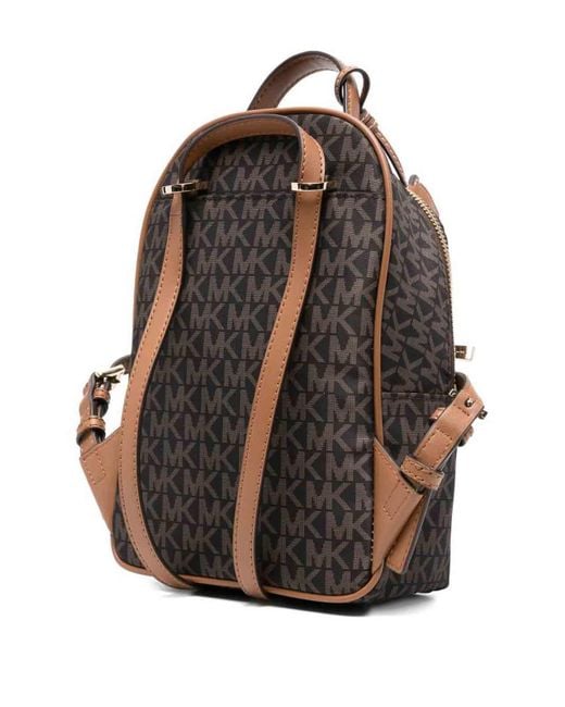 Michael Kors Black Backpack With Monogram