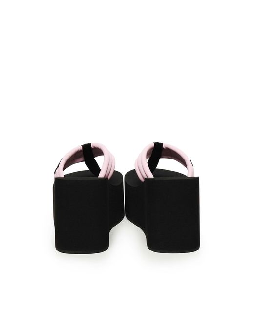 Coperni Black Flip-Flop Sandals With Logo Lettering