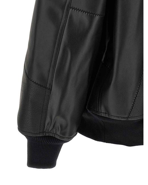 Comme Des Garcons Hommes Plus Black Panel Construction Bomber Jacket for men