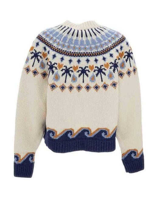 Alanui Blue Sweet Winter Sweater