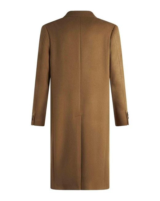 Etro Brown Cashmere Coat for men