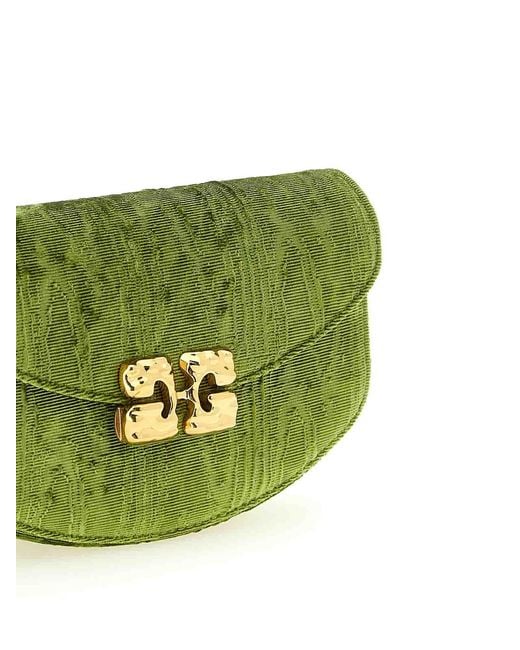 Ganni Green Lulu Wallet On Chain