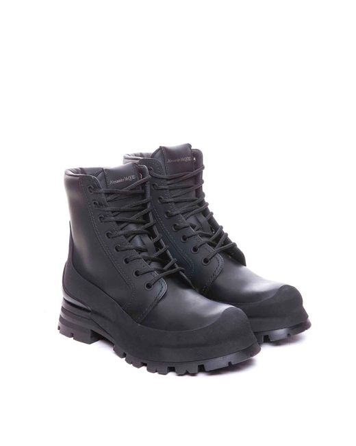 McQueen Blue Boots for men