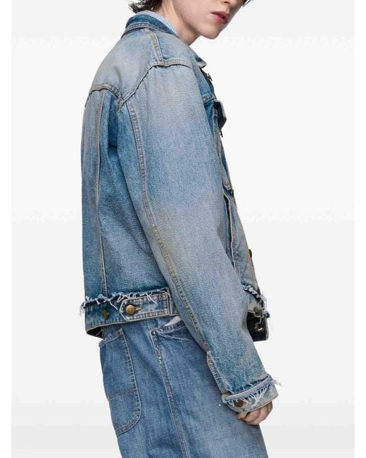 Maison Margiela Blue Cotton Jacket