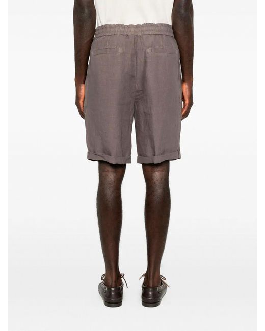 Brunello Cucinelli Gray Bermuda Shorts With Drawstring for men
