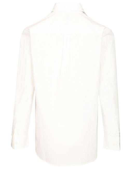 Paul Smith White Shirt With Pleats On The Front for men