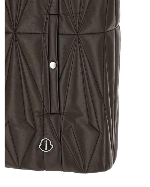 Rick Owens Brown Moncler + Vest for men