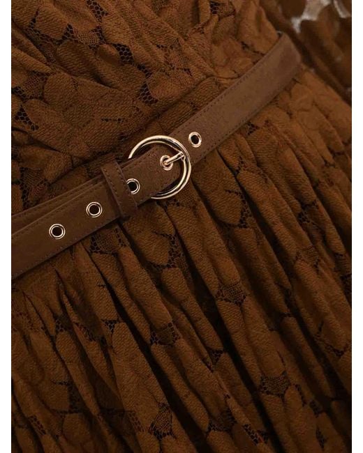 Max Mara Brown Mstagrume Midi Dress