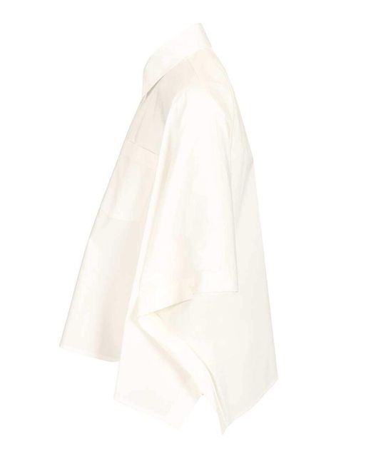 MM6 by Maison Margiela White Cropped Shirt