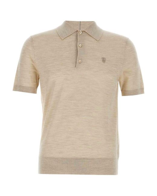 Burberry Natural Wool Polo Shirt for men