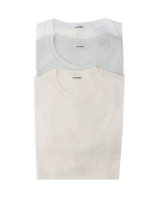Jil Sander White Set T-Shirts for men