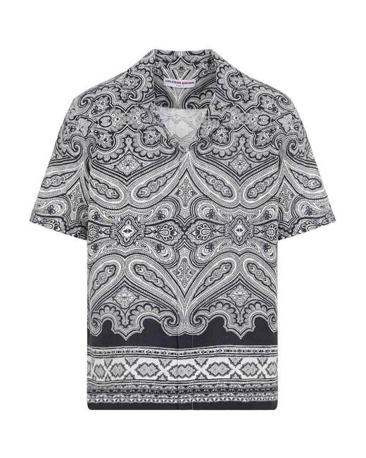 Orlebar Brown Gray Maitan Carnival Shirt for men