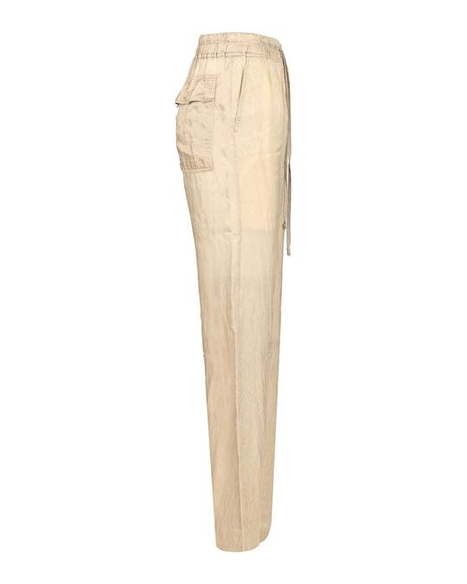 Rick Owens Natural Dietrich Drawstring Trousers