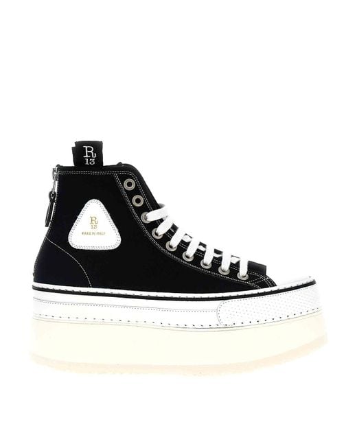 R13 Black Trainers
