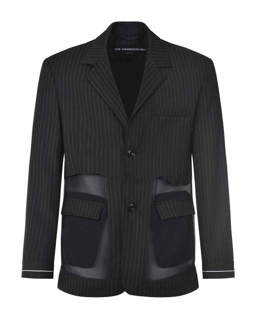 ANDERSSON BELL Black Jacket Made Of Viscose Blend for men