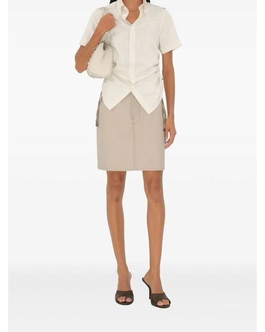 Burberry Natural Cotton Jersey Skirt