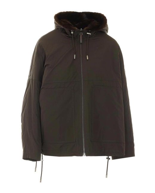Yves Salomon Black Reversible Vison Jacket