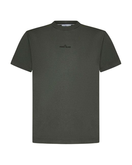 Stone Island Green Musk Cotton Jersey T-Shirt for men