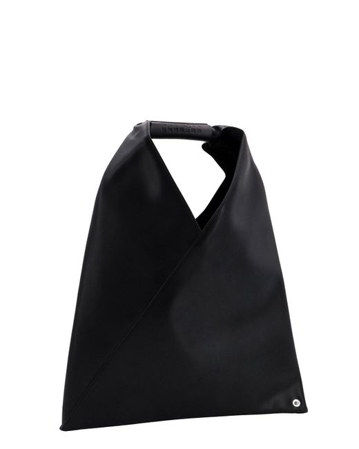 MM6 by Maison Martin Margiela Black Handbag With Iconic Back Stitching
