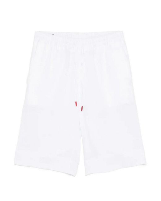 Kiton White 'Kapaa' Shorts for men