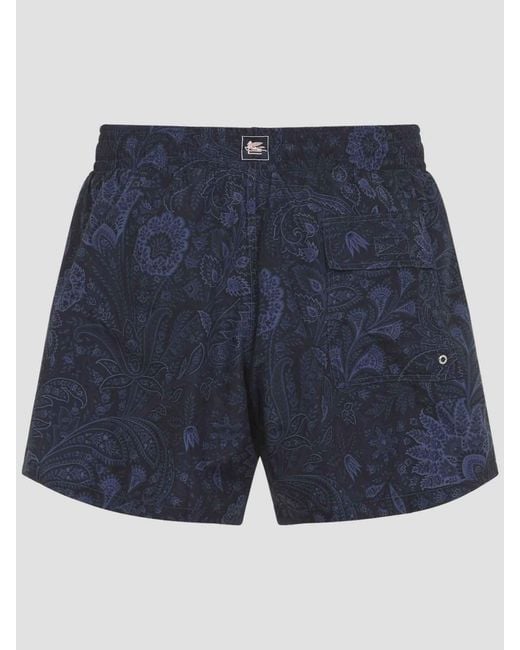 Etro Blue Trunk Roma Swim Shorts for men