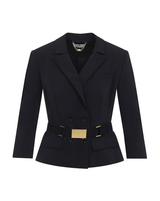 Elisabetta Franchi Blue Vela Jacket