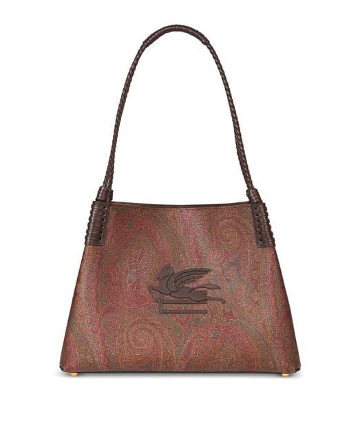 Etro Brown Bagra Paisley Bag