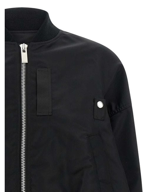 Sacai Black Asymmetrical Blouson Bottom