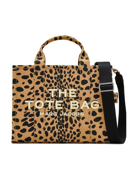 Marc Jacobs Metallic The Medium Cheetah Canvas Tote Bag