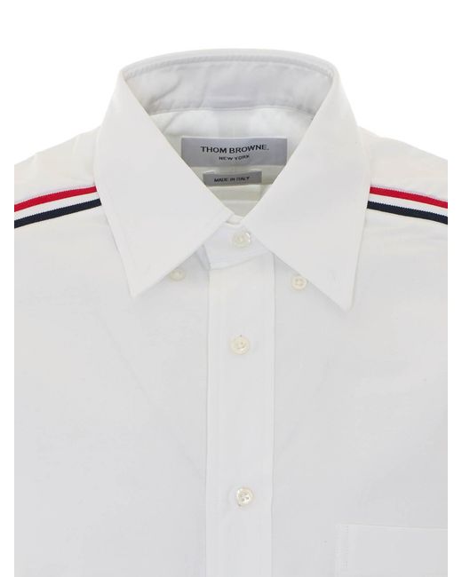 Thom Browne White Classic Fit T-Shirt for men