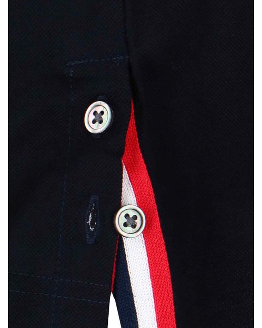 Thom Browne Blue Logo Polo for men