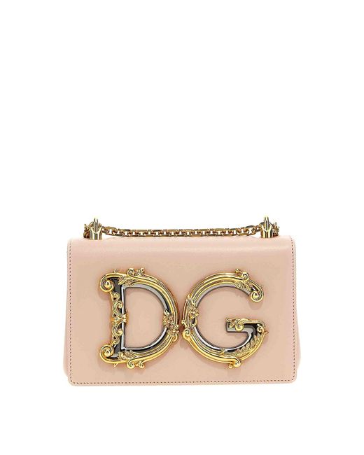 Dolce & Gabbana Natural Dg Girls Crossbody Bag