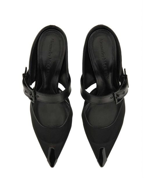McQueen Black Punk Sandal With Buckle